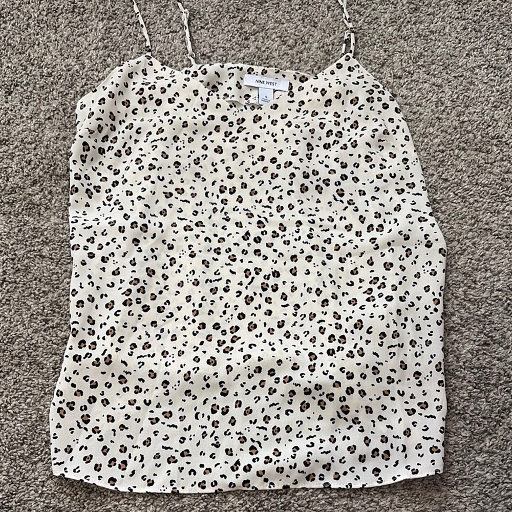 Leopard Print Spaghetti Strap Top
